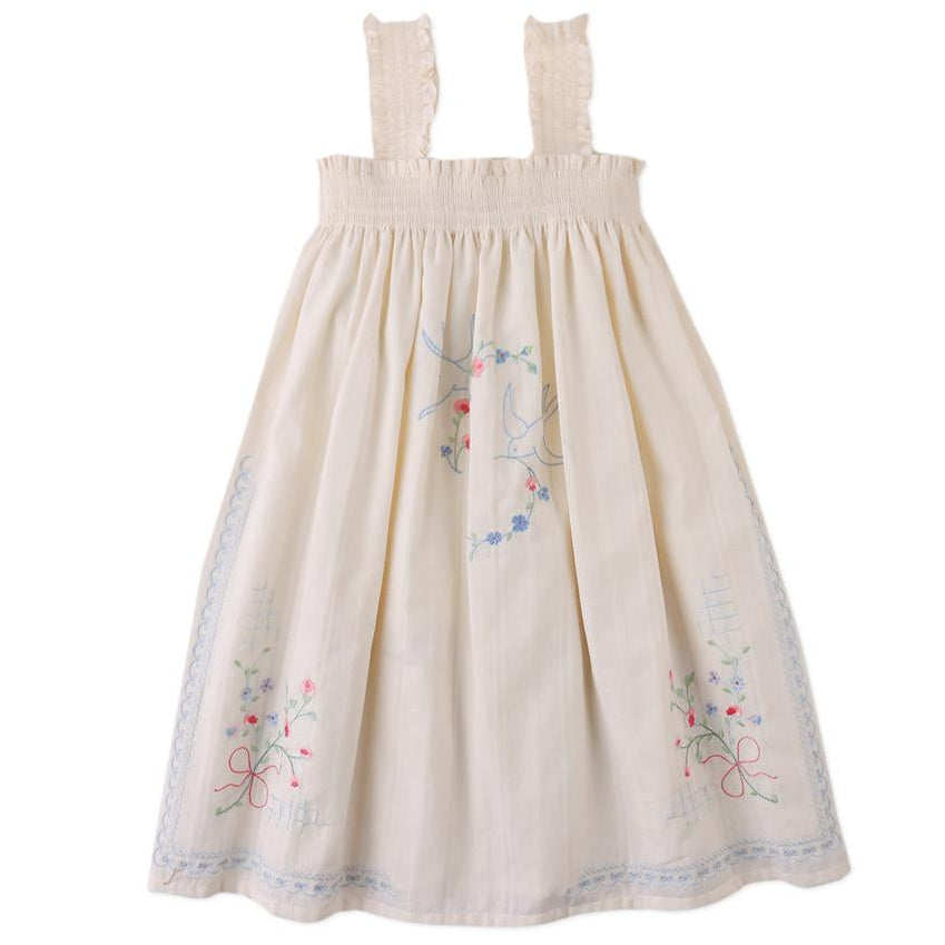 Cream Cross-Stitch Float Sundress