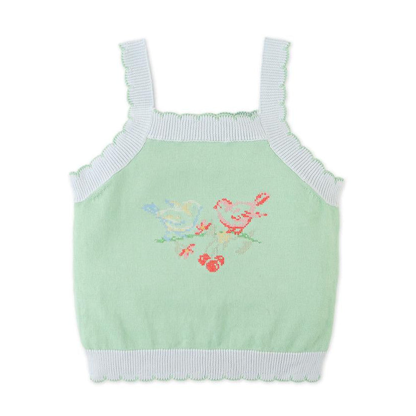 Blue Cross-Stitch Sweater Tank