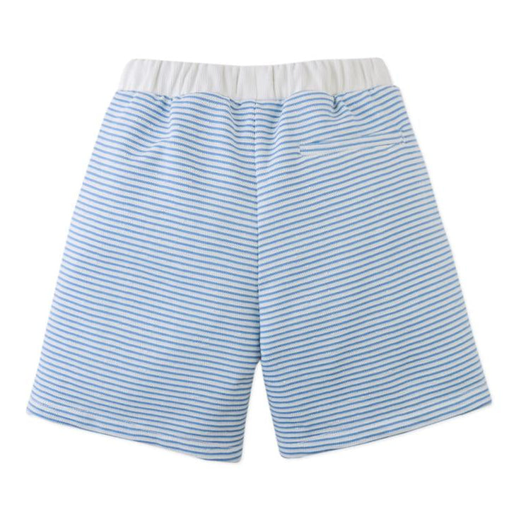 Boy's Blue Textured Stripe Short