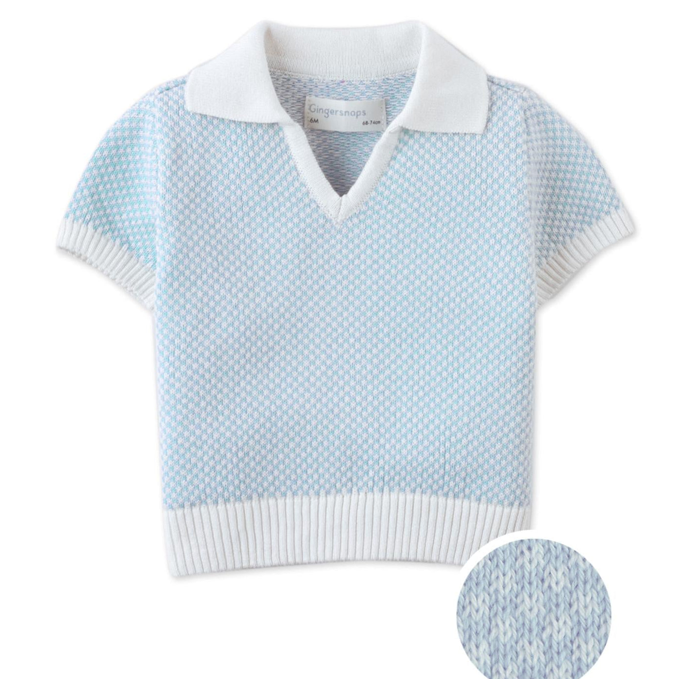 Infant Boy's Blue Knit Polo