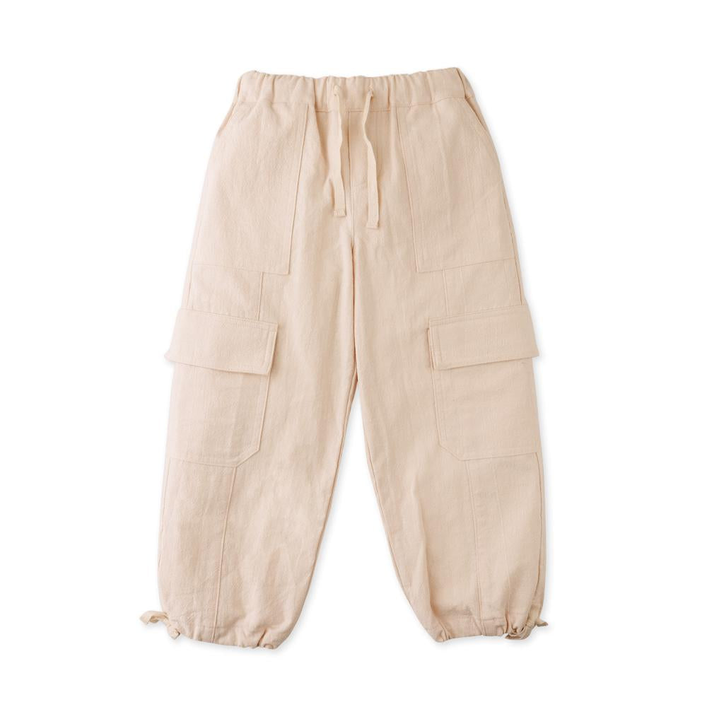 Solid Peach Cargo Pant