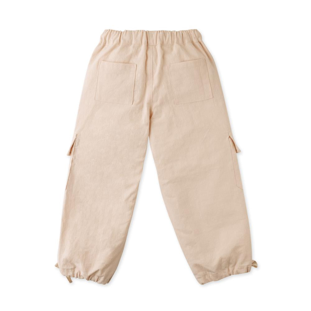 Solid Peach Cargo Pant