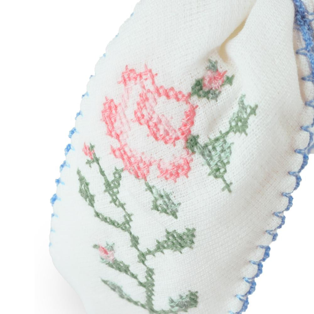 White Primrose Cross-Stitch Headband