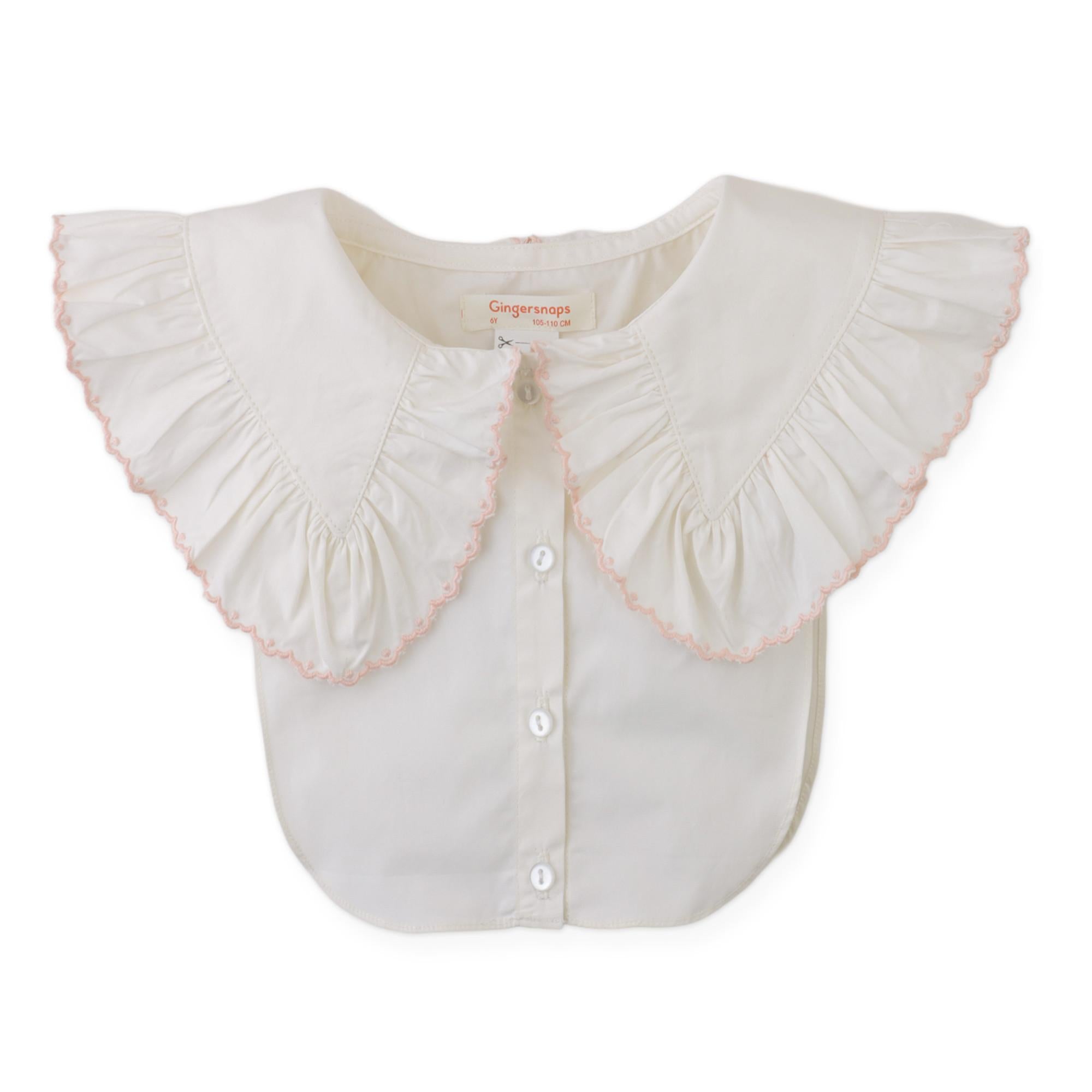 Pink Sweatshirt with Detachable Wide Collar