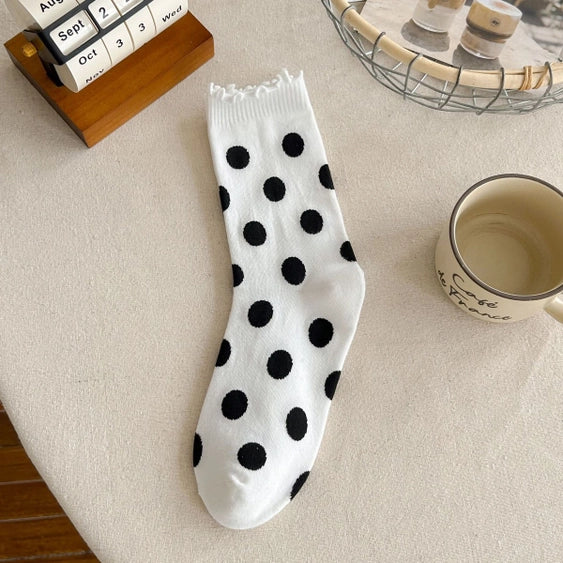 Polka dot Mid Calf Sock