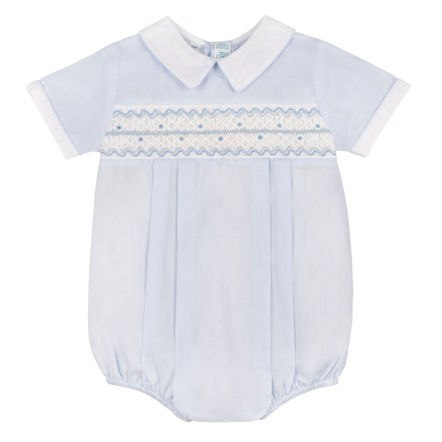 Boy's Blue Wave Smocked Romper
