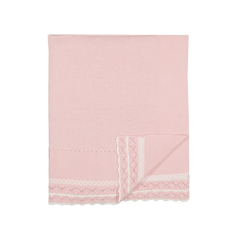 Shawl Blanket with Crochet Edge