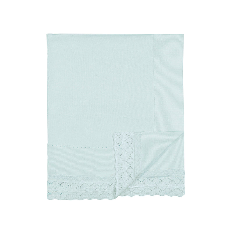 Shawl Blanket with Crochet Edge