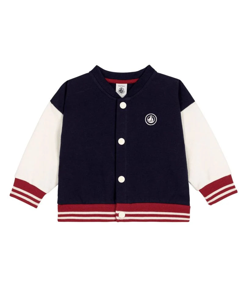Navy College Infant Jacket Petit Bateau