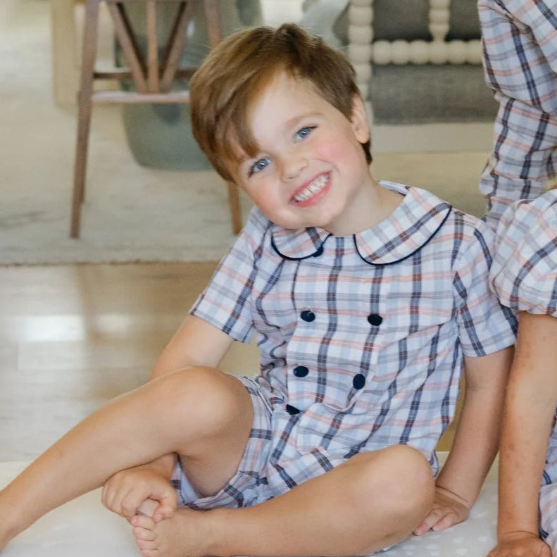 Charleston Beige Plaid Shortset