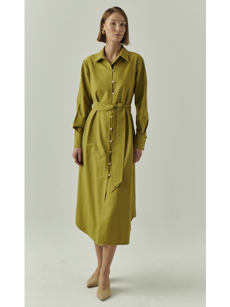 Exquise Mckinley Green Shirt Dress