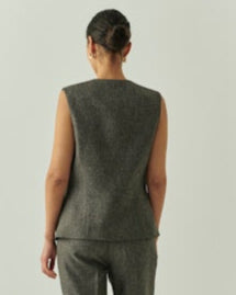 Grey Tweed Waistcoat Vest