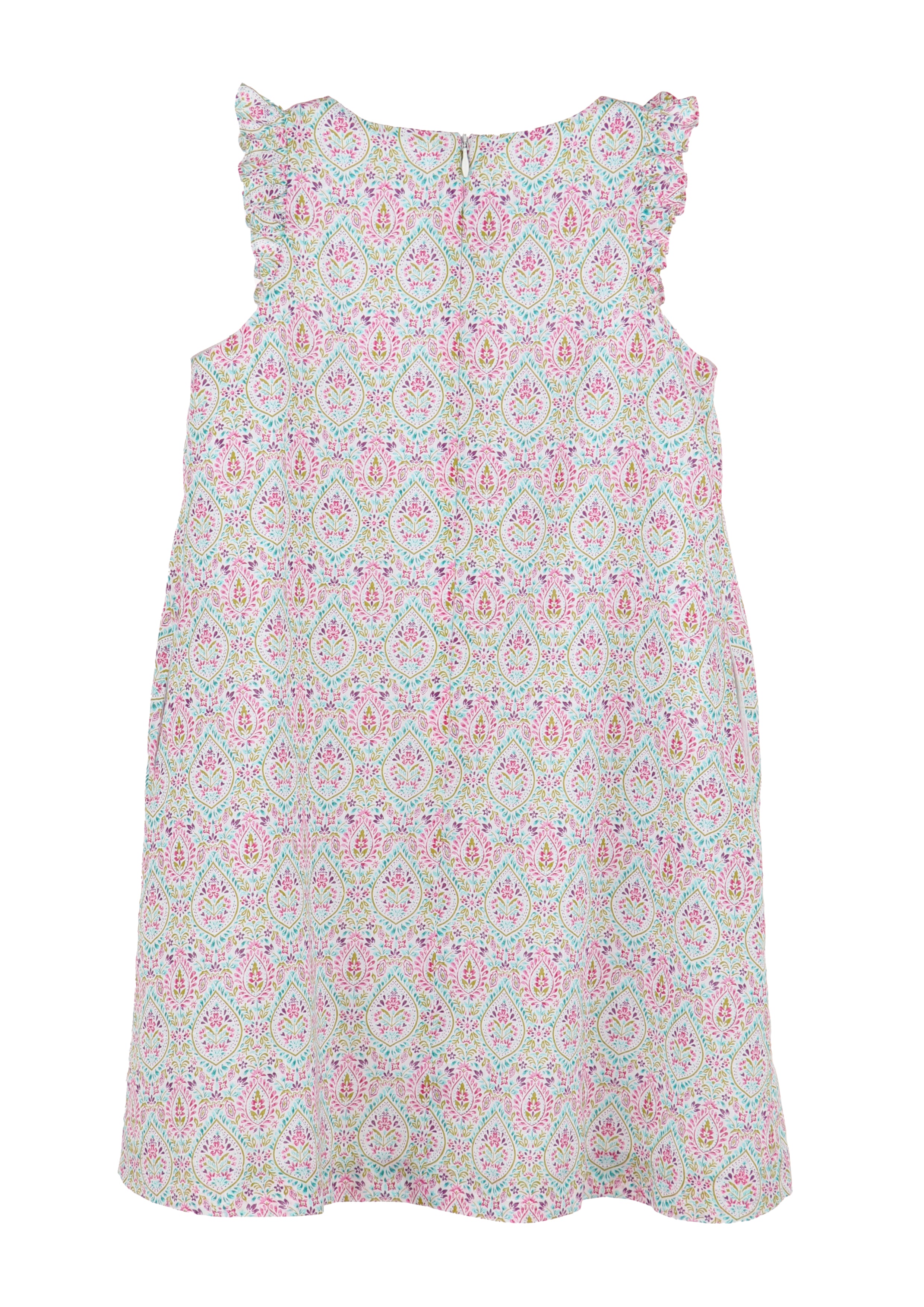 Girl's Fuchsia Multi Paisley Shift Dress