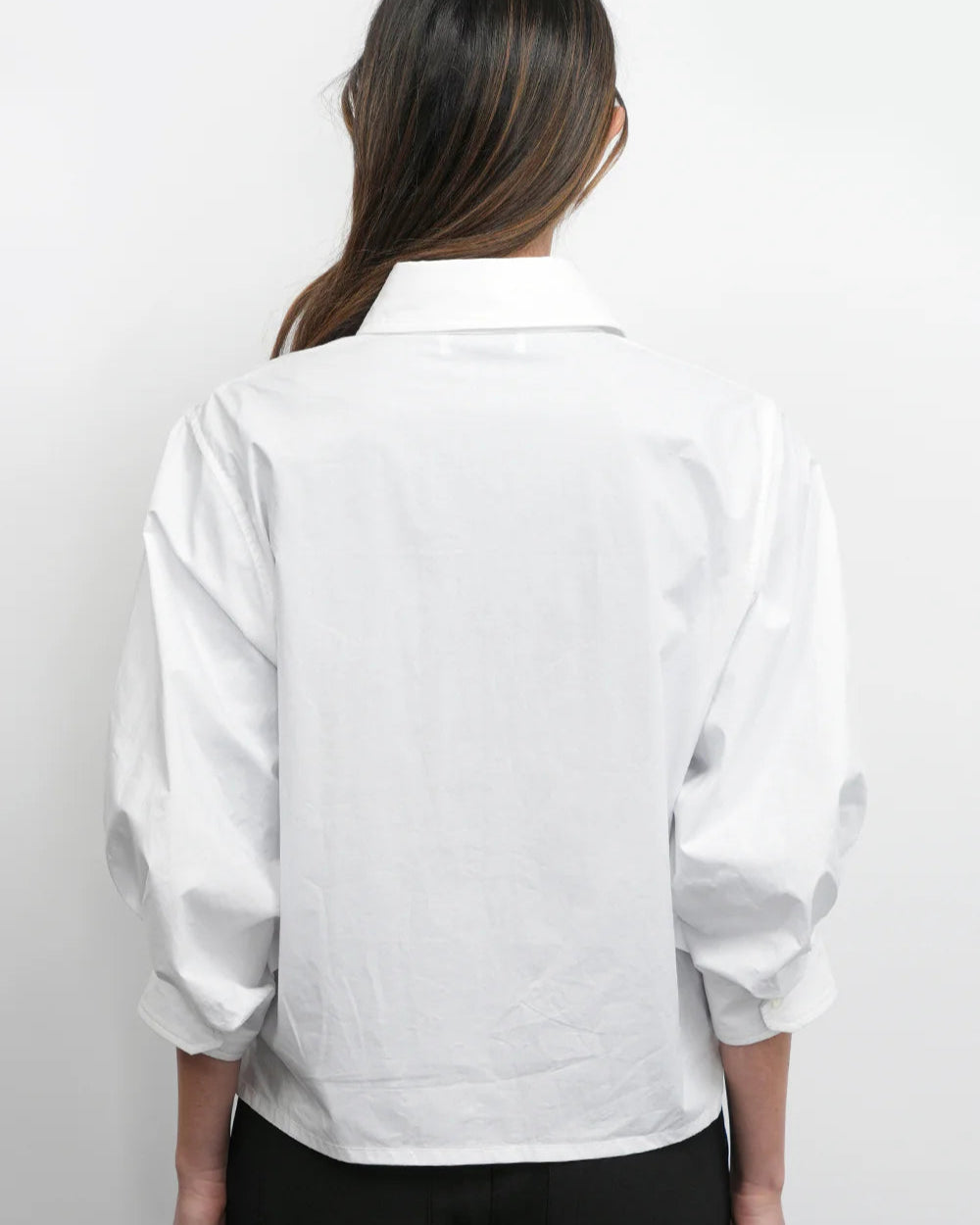 Lanny White Latern Sleeve Blouse