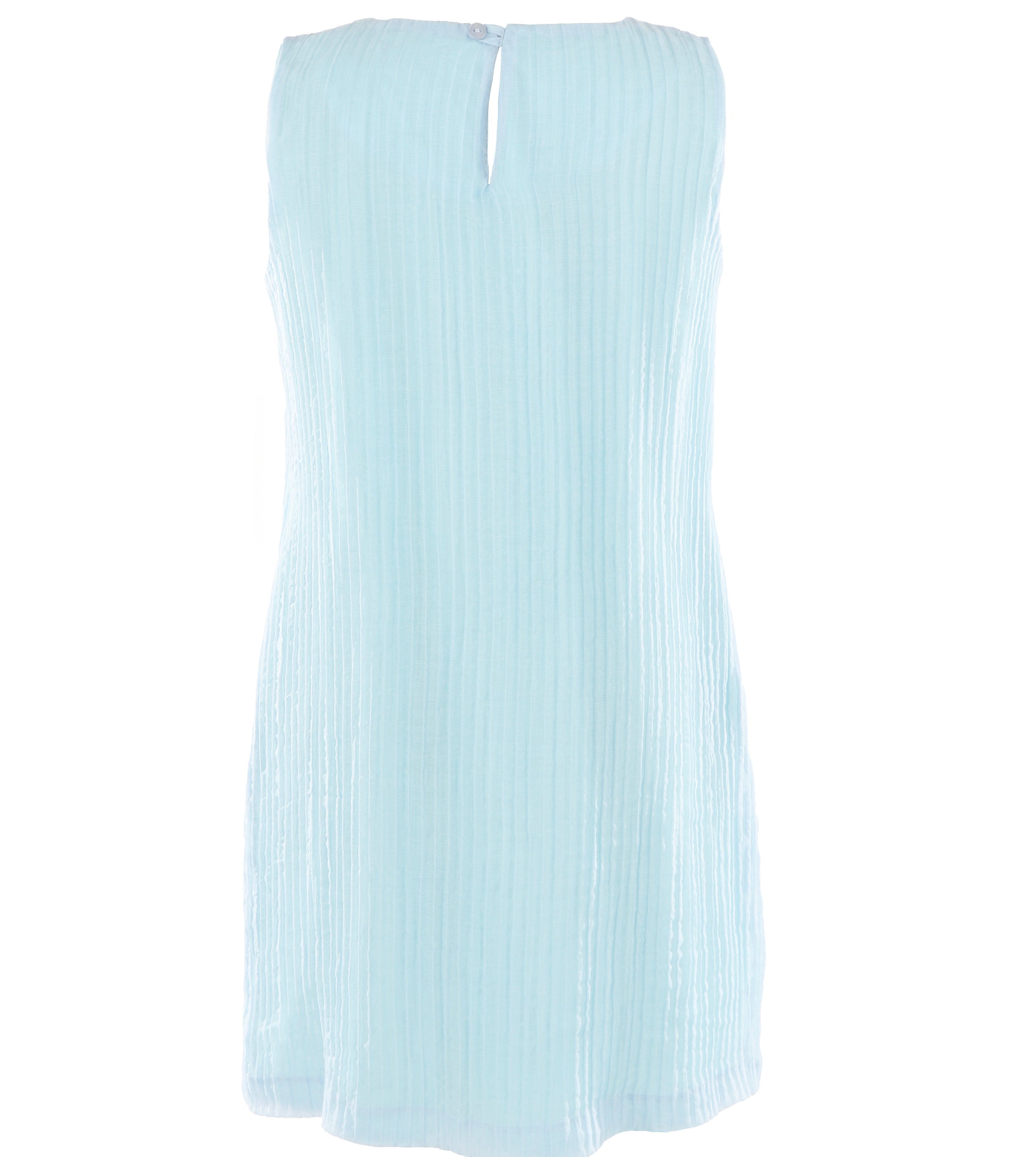 Blue Tucked Panel Dress