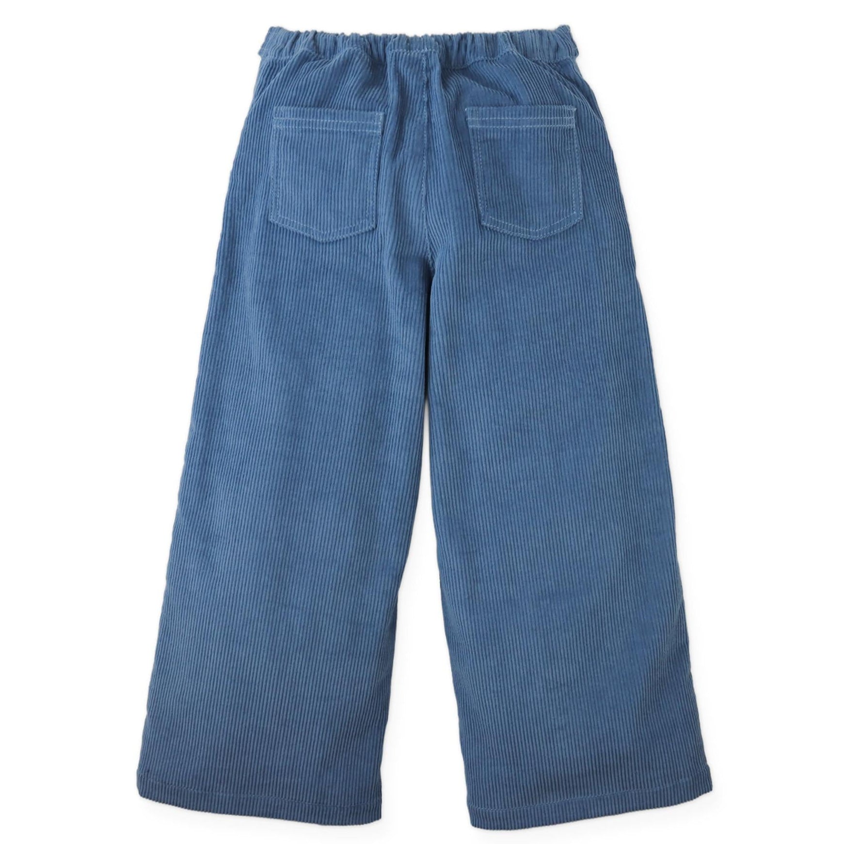 Slate Blue Cross Stitch Wide Pant
