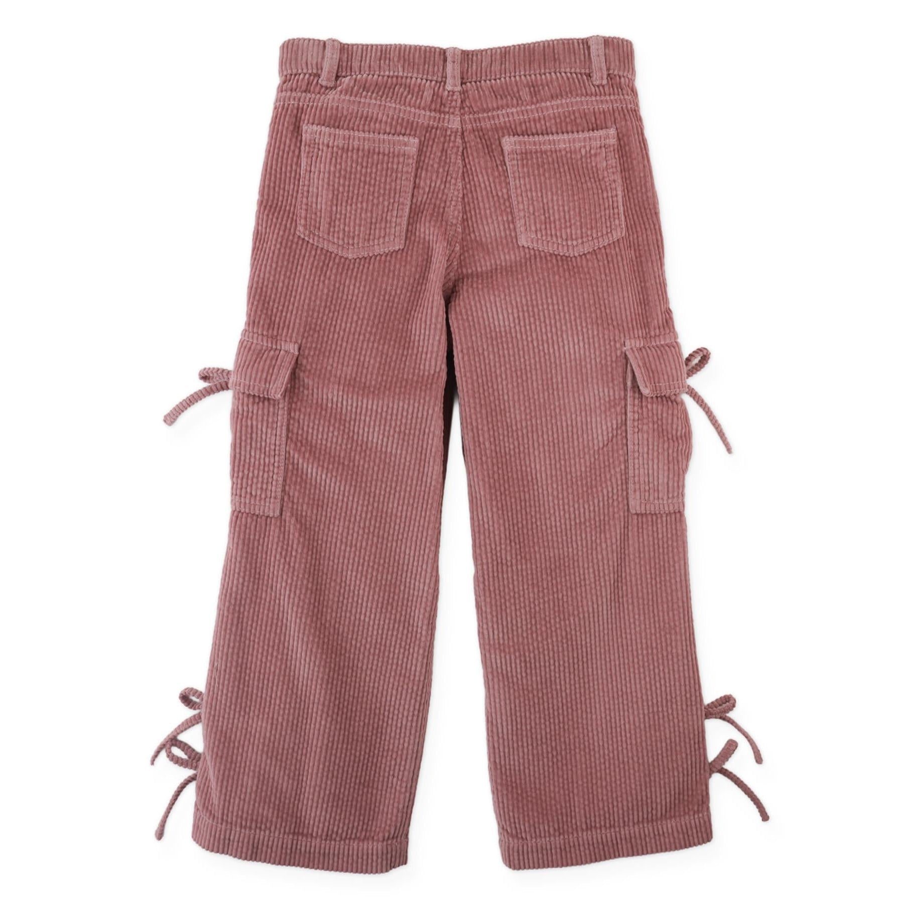 Rose Corduroy Cargo Bow Pant
