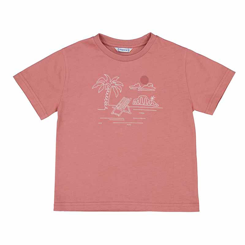 Clay Embroidered Palm Tee