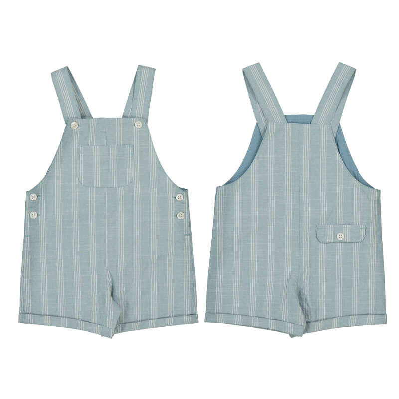 Jade Stripe Linen Overall
