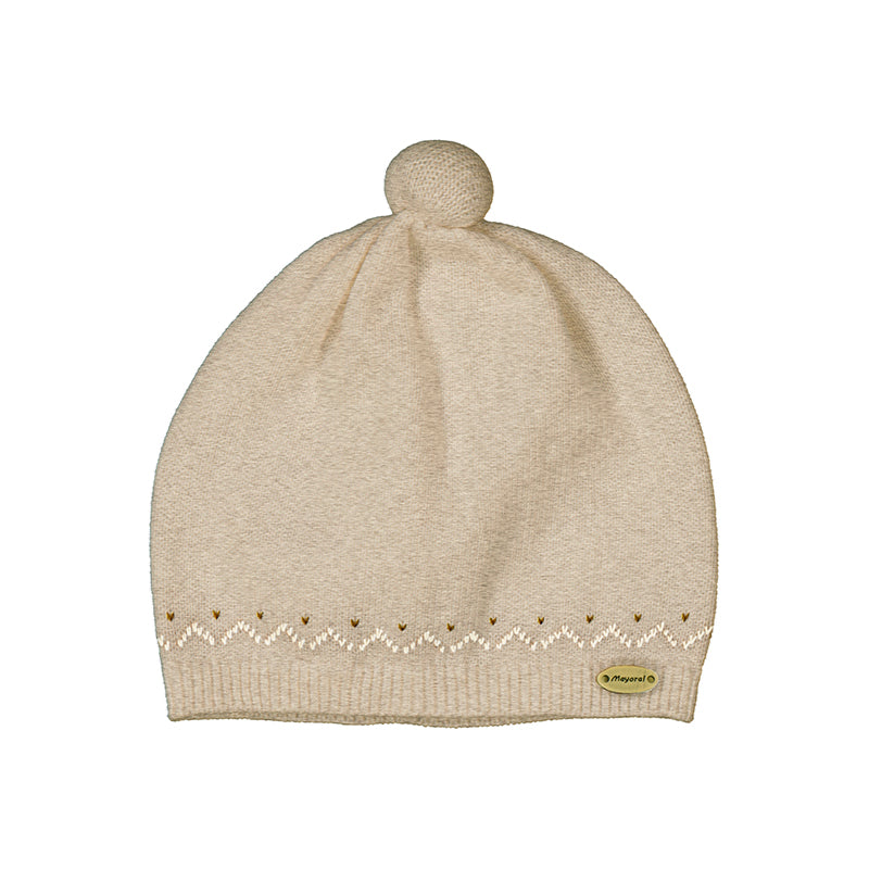 Fine Knit Small Pom Hat