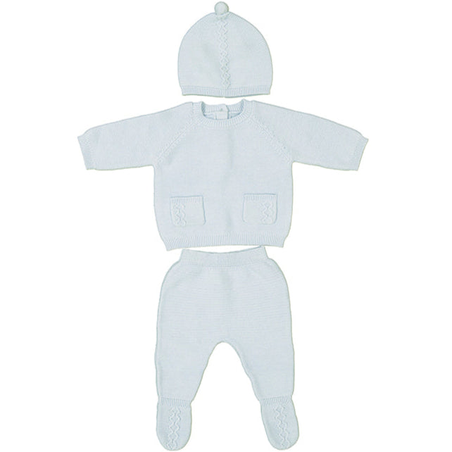 Powder Blue Footie Set with Cap