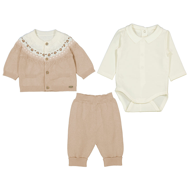 Camel Fairysle 3pc Knit Set