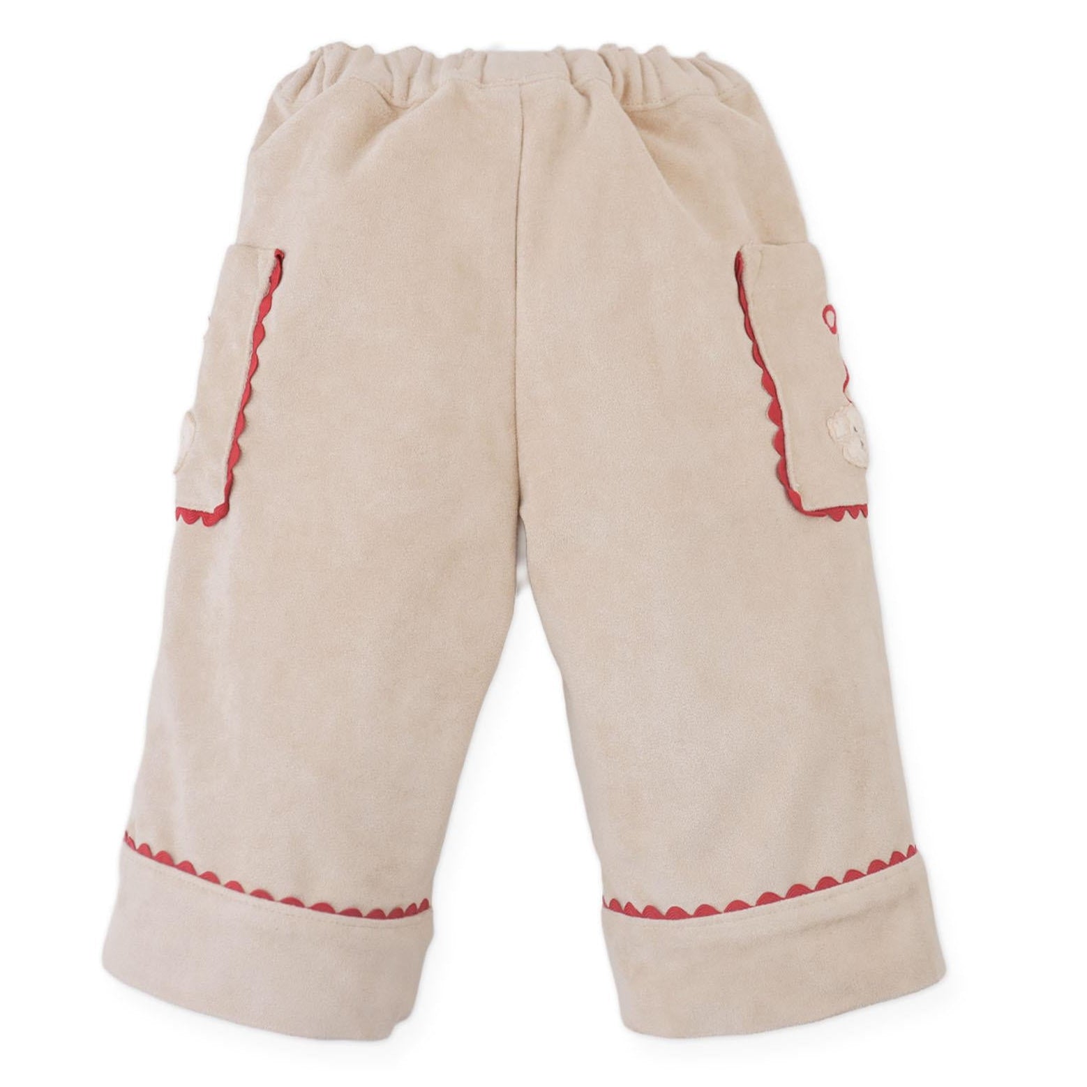 Beige Infant Poodle Pocket Pant