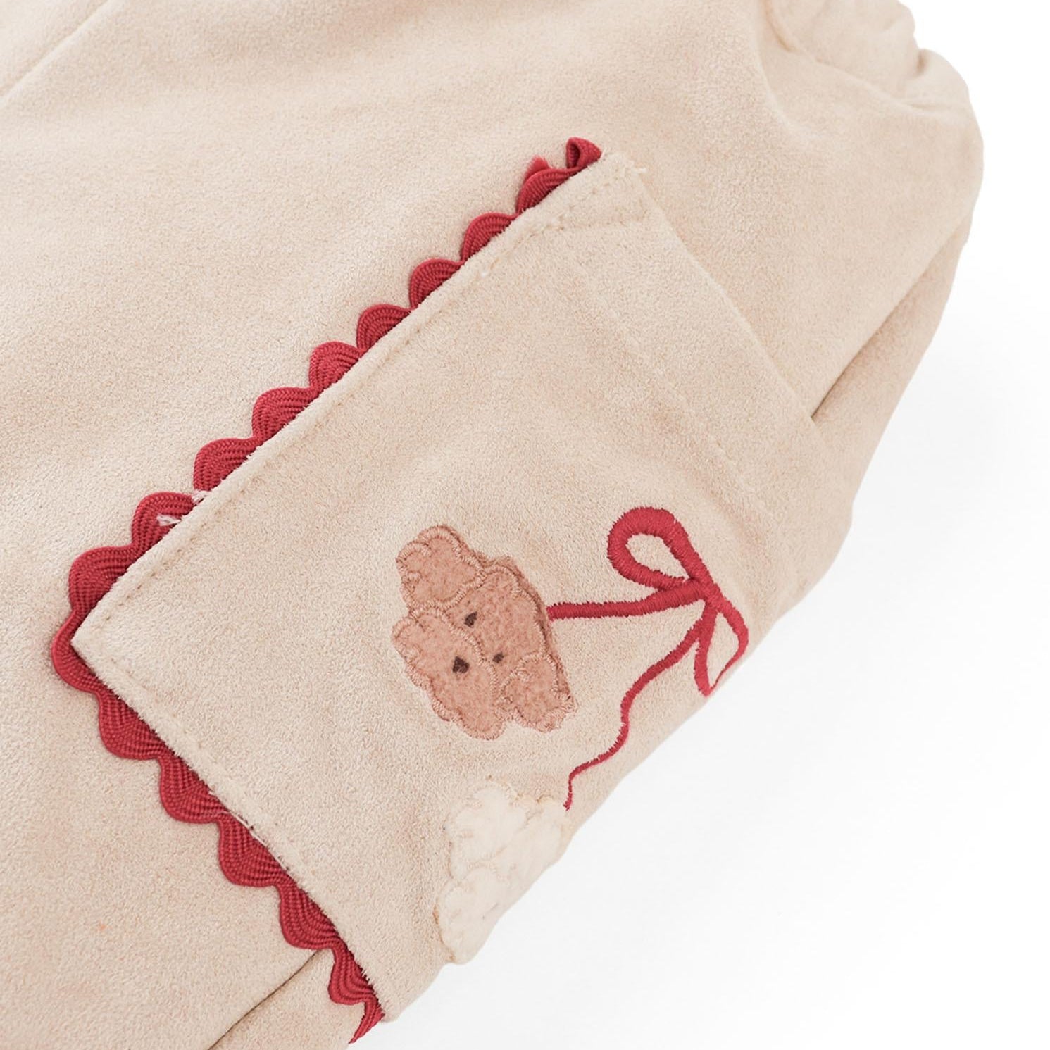 Beige Infant Poodle Pocket Pant