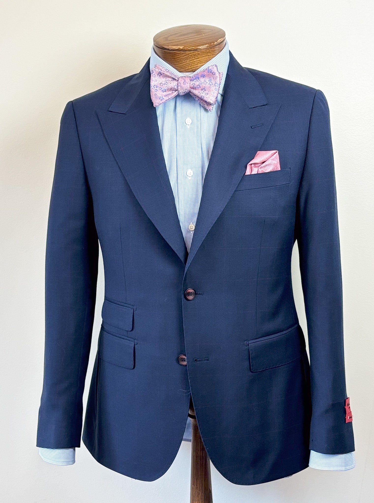 Men's Navy Windowpane Suit (Luca) MA