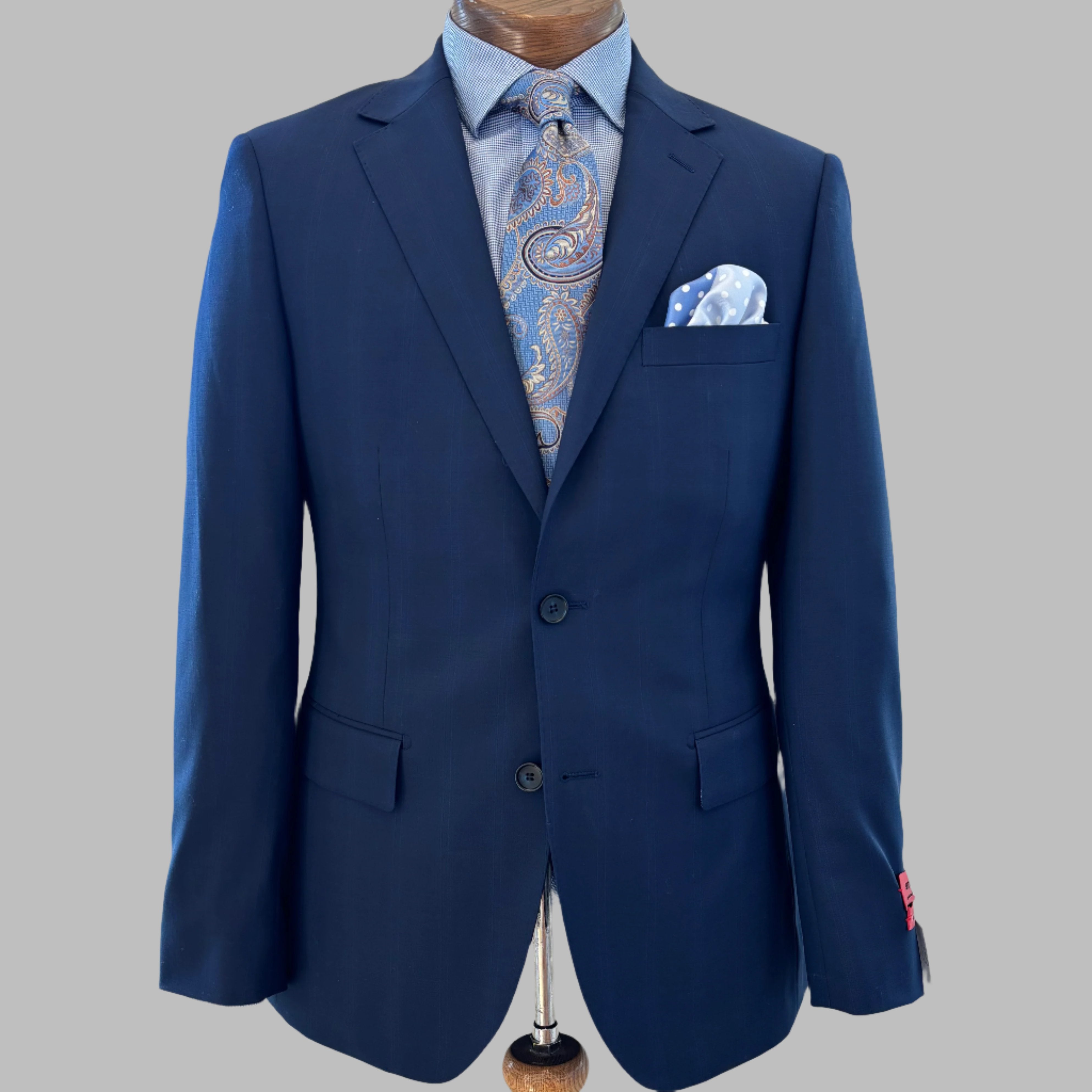 Mattarazi Luca Dark Navy Windowpane Suit