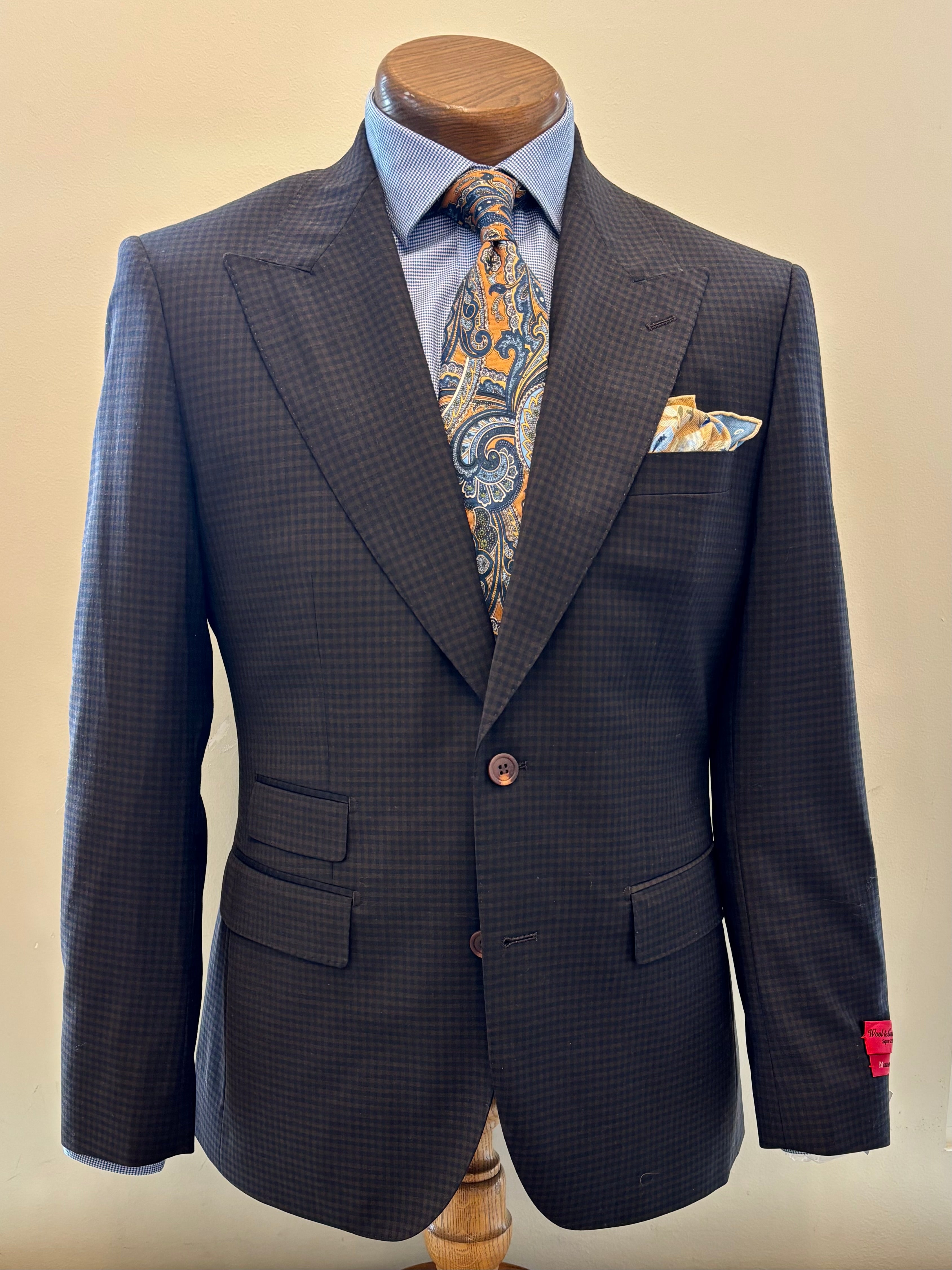 Men's Brown Check Luca Suit MA