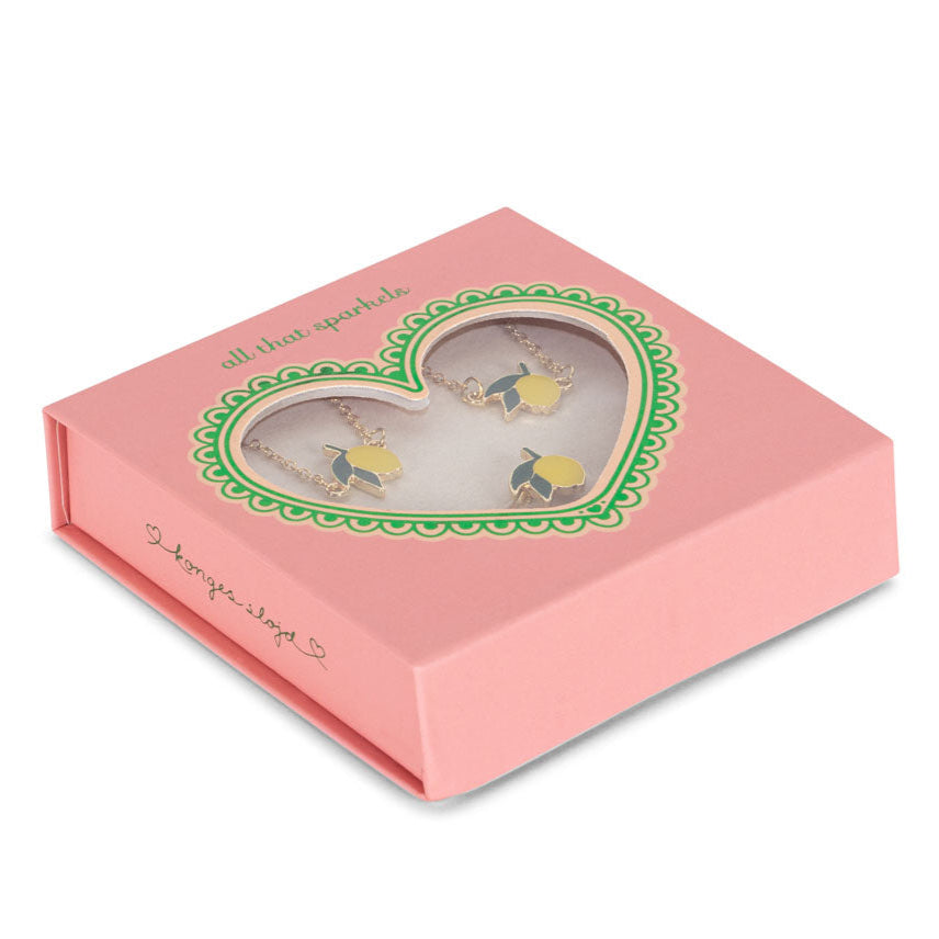 Girl's Lemon Enamel Jewelry Set