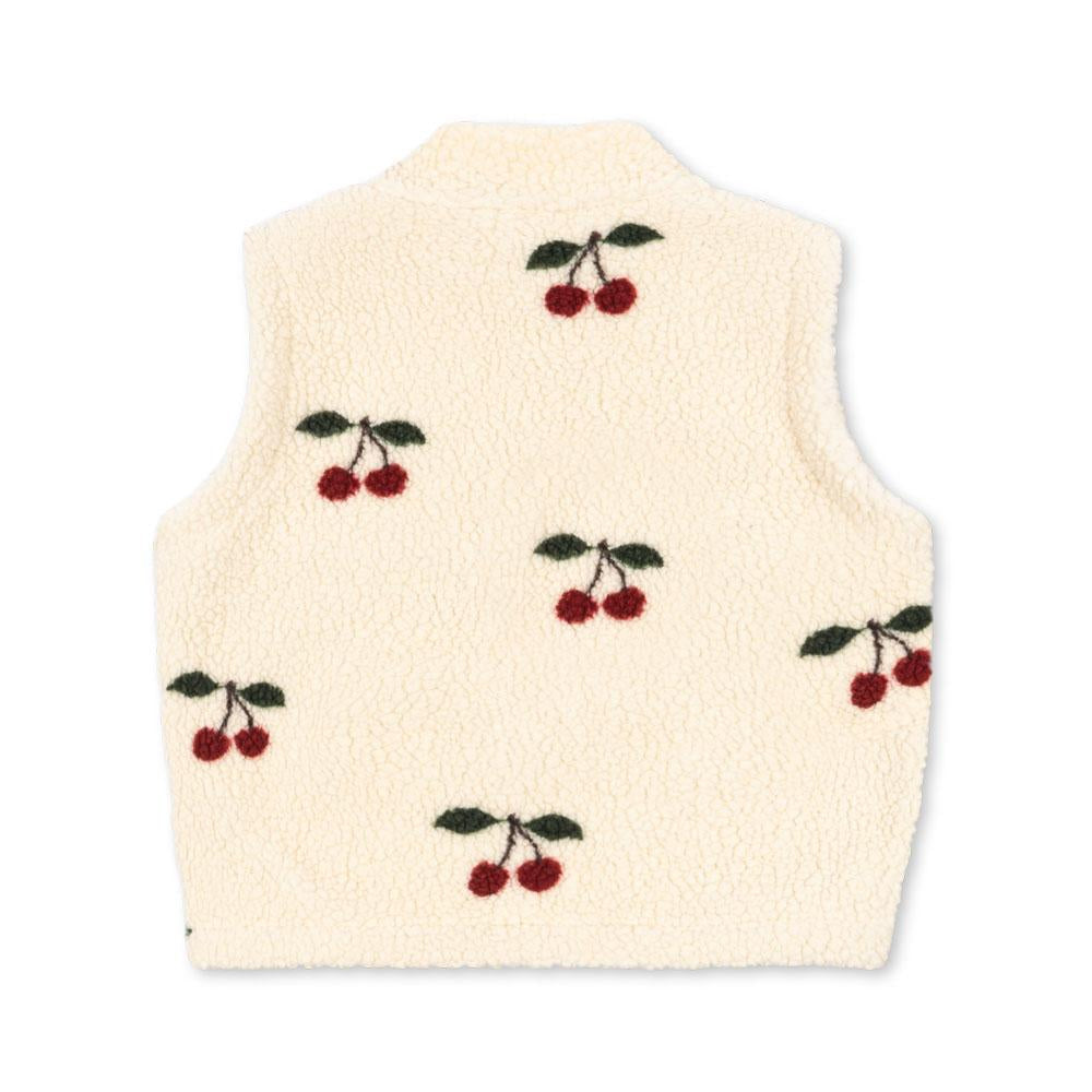 Girl's Konges Slojd Sherpa Cherries Vest