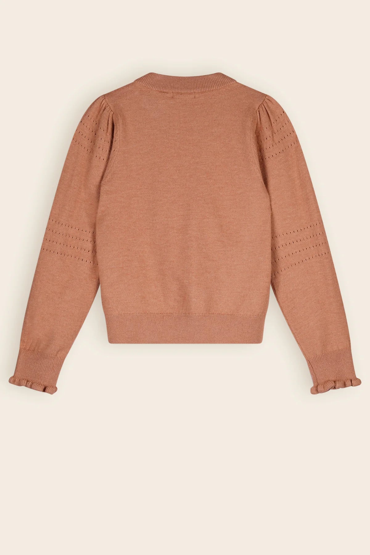 Rose Pointelle Crew Sweater