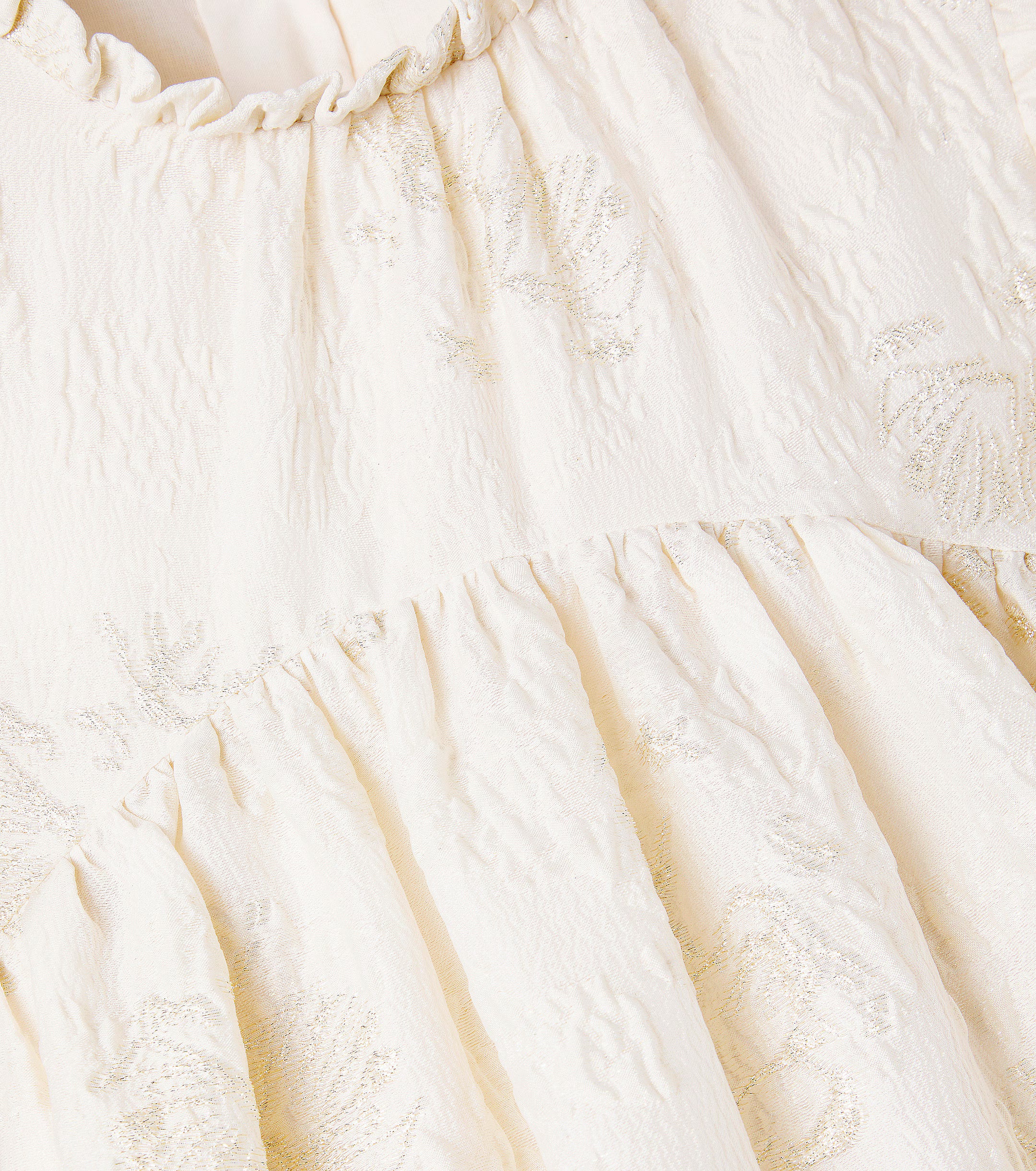 Girl's Flavia Ivory Brocade Float Dress