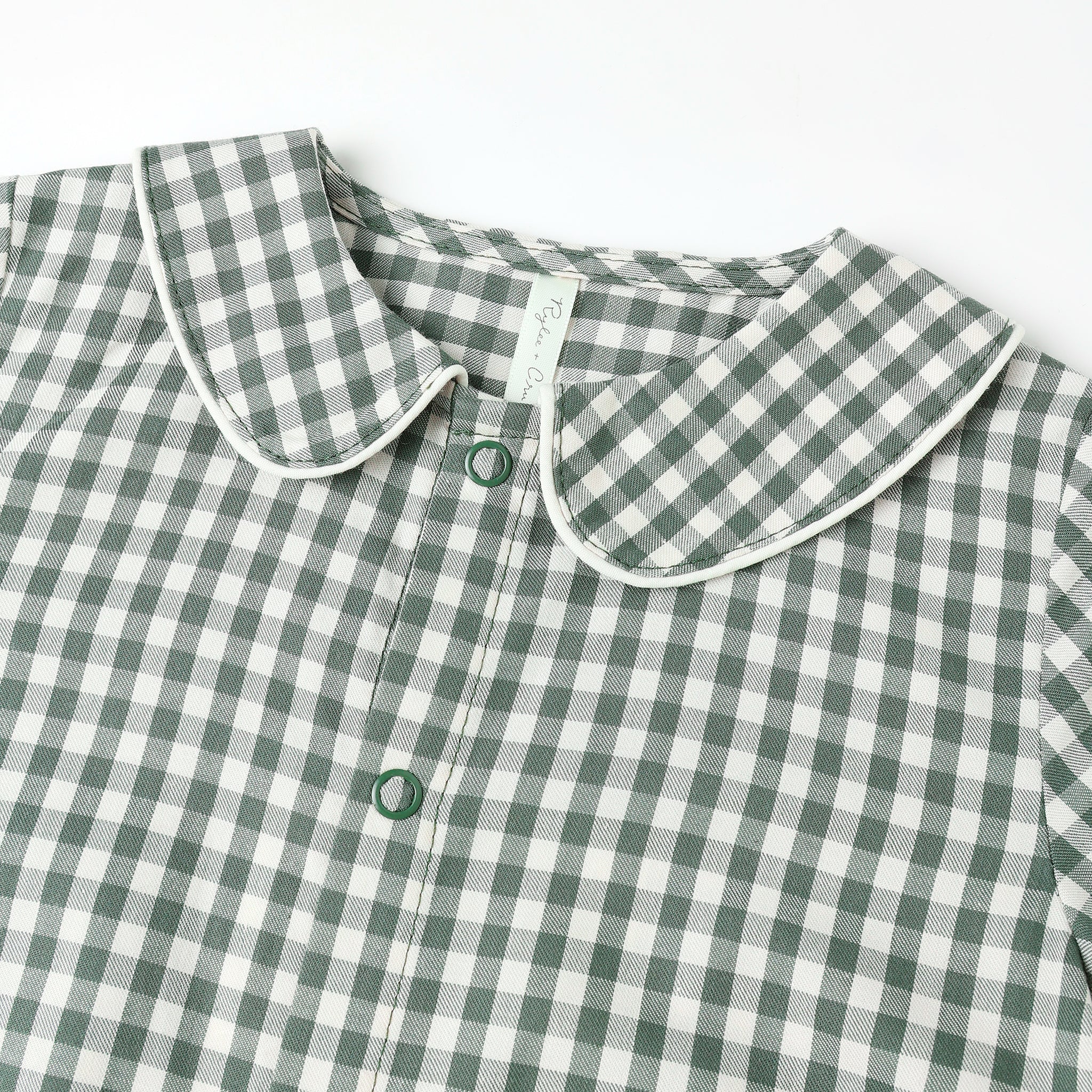Rylee & Cru Evergreen Gingham Romper