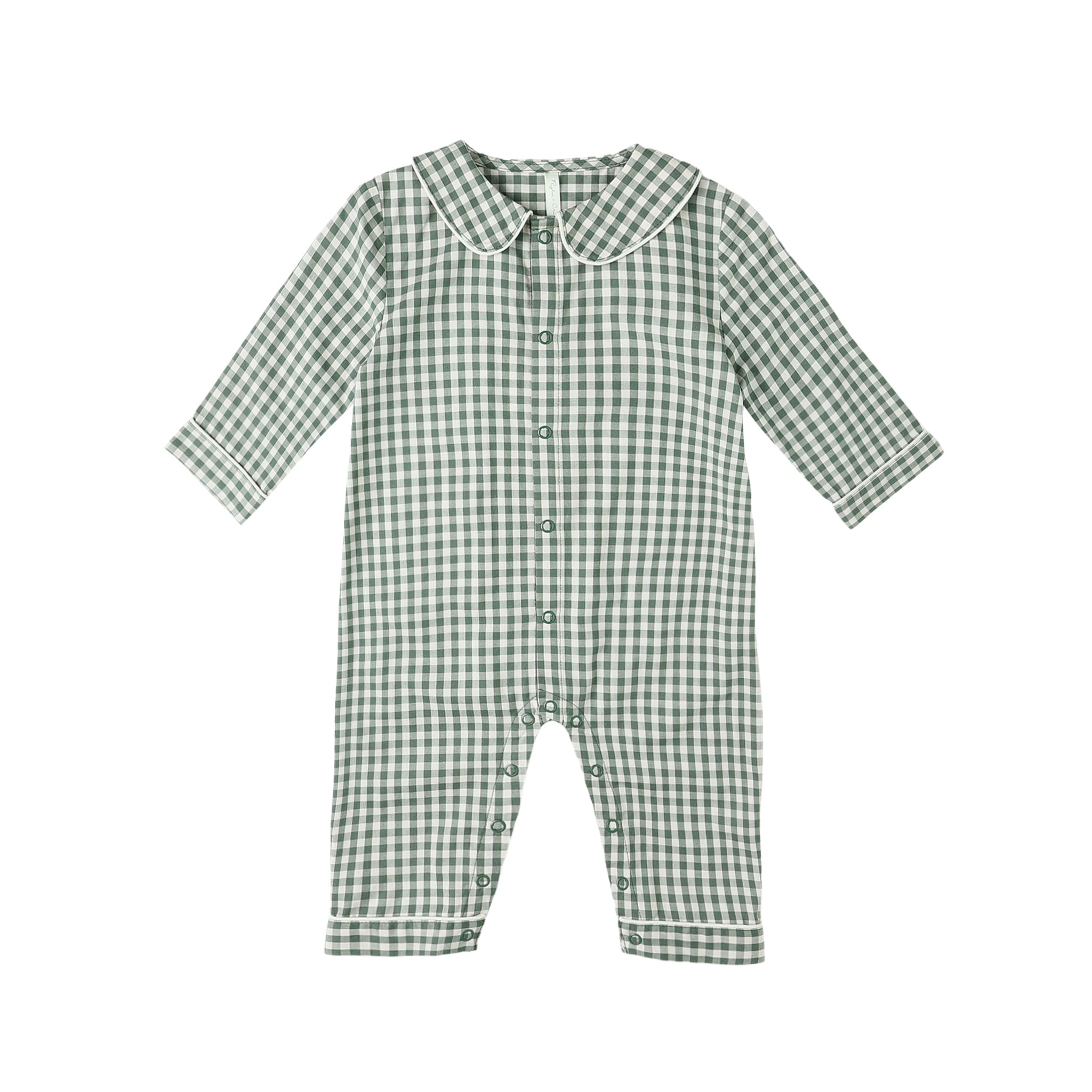 Rylee & Cru Evergreen Gingham Romper