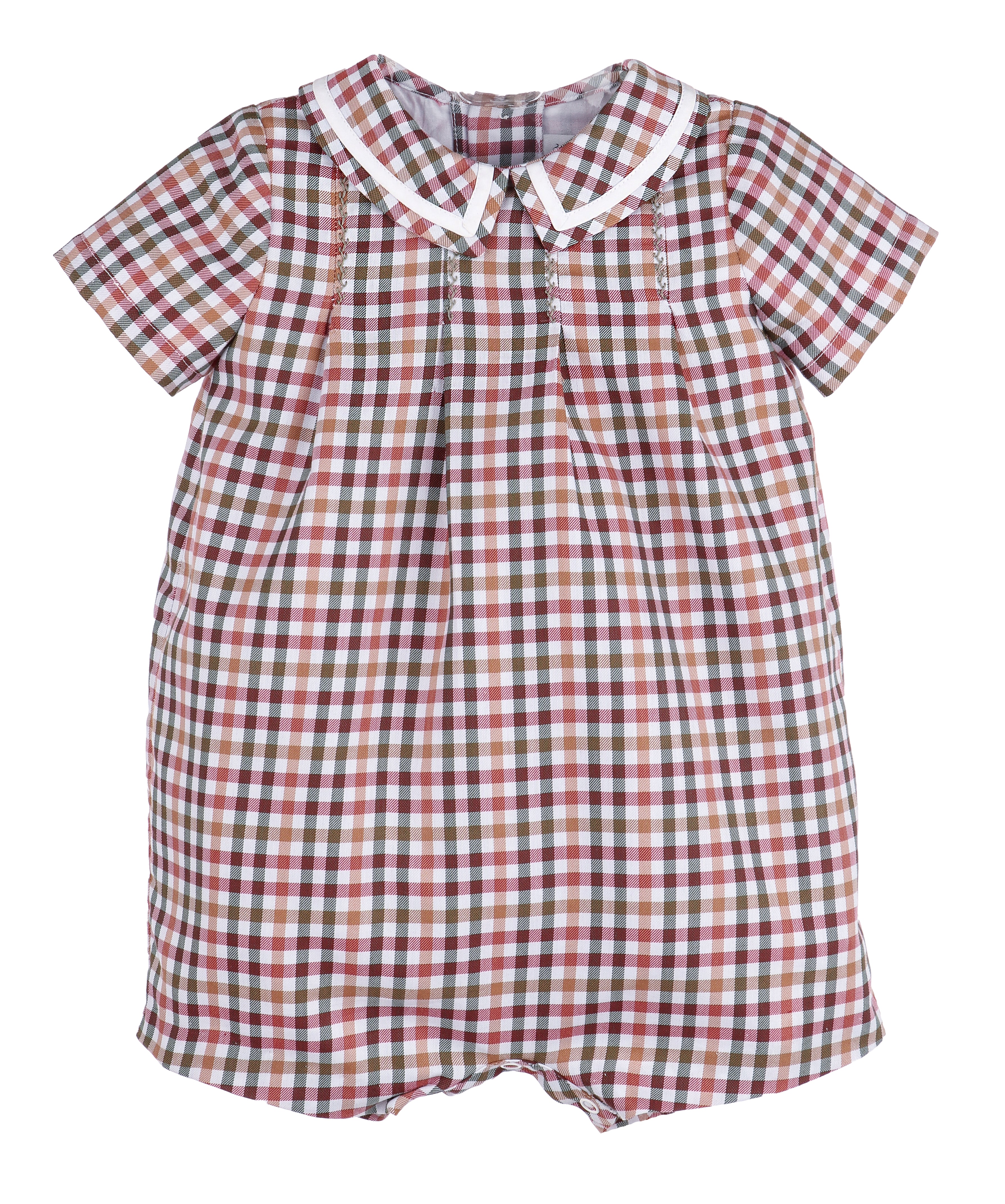 Multi Check Short Romper