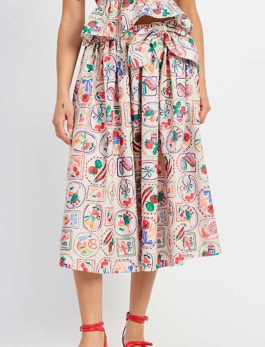 Cream Multi Vegtable & Fruit Skirt