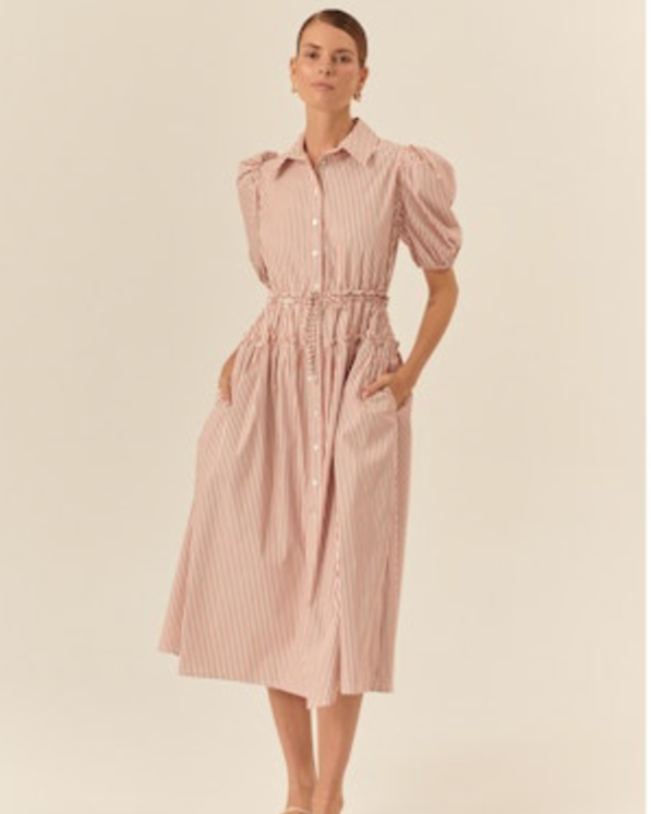Exquise Legacy Rust Stripe Shirt Dress