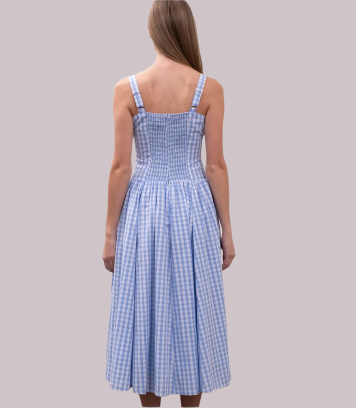Bluebell Gingham Midi Sundress