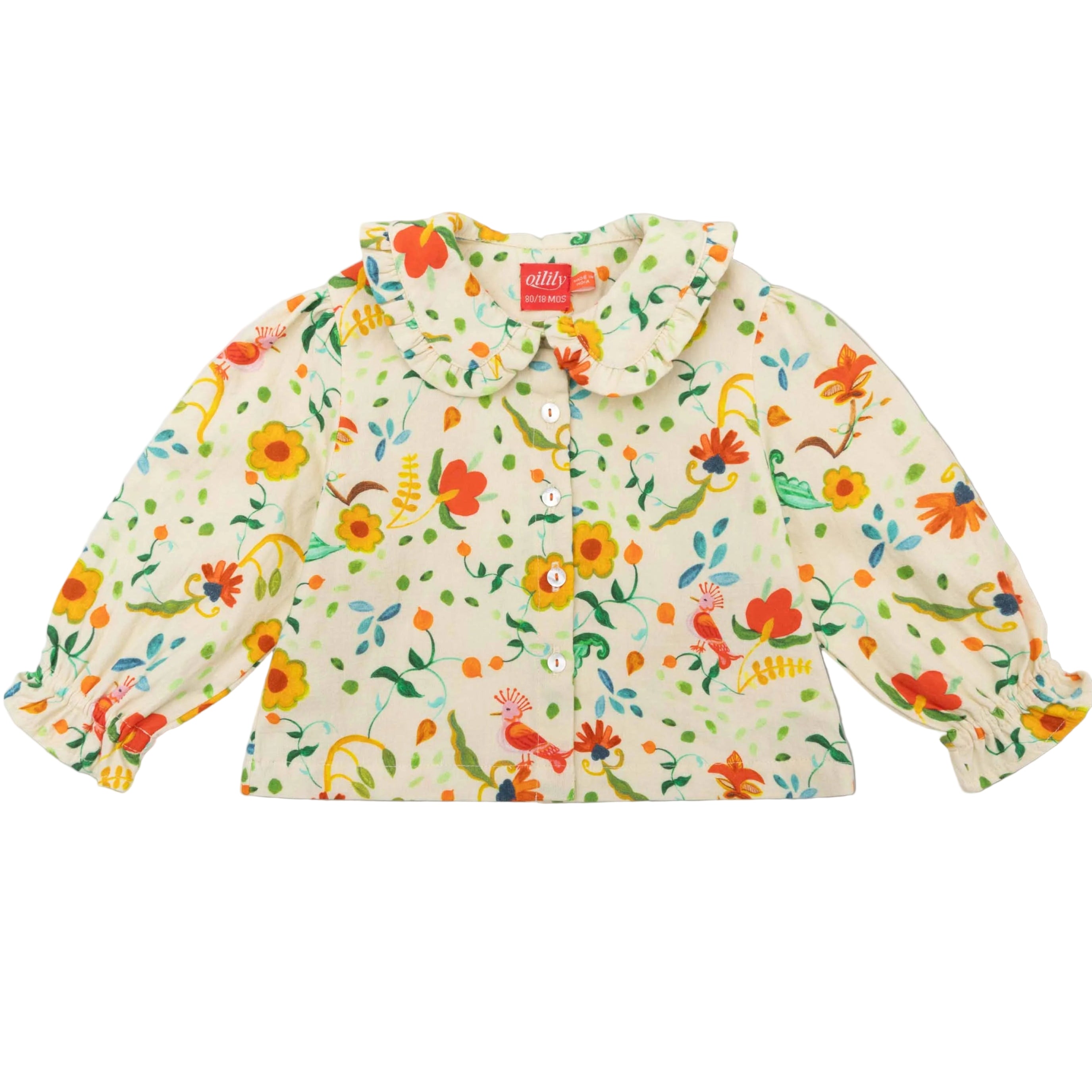 Girl's Oilily Bridget Wheat Multi Blouse