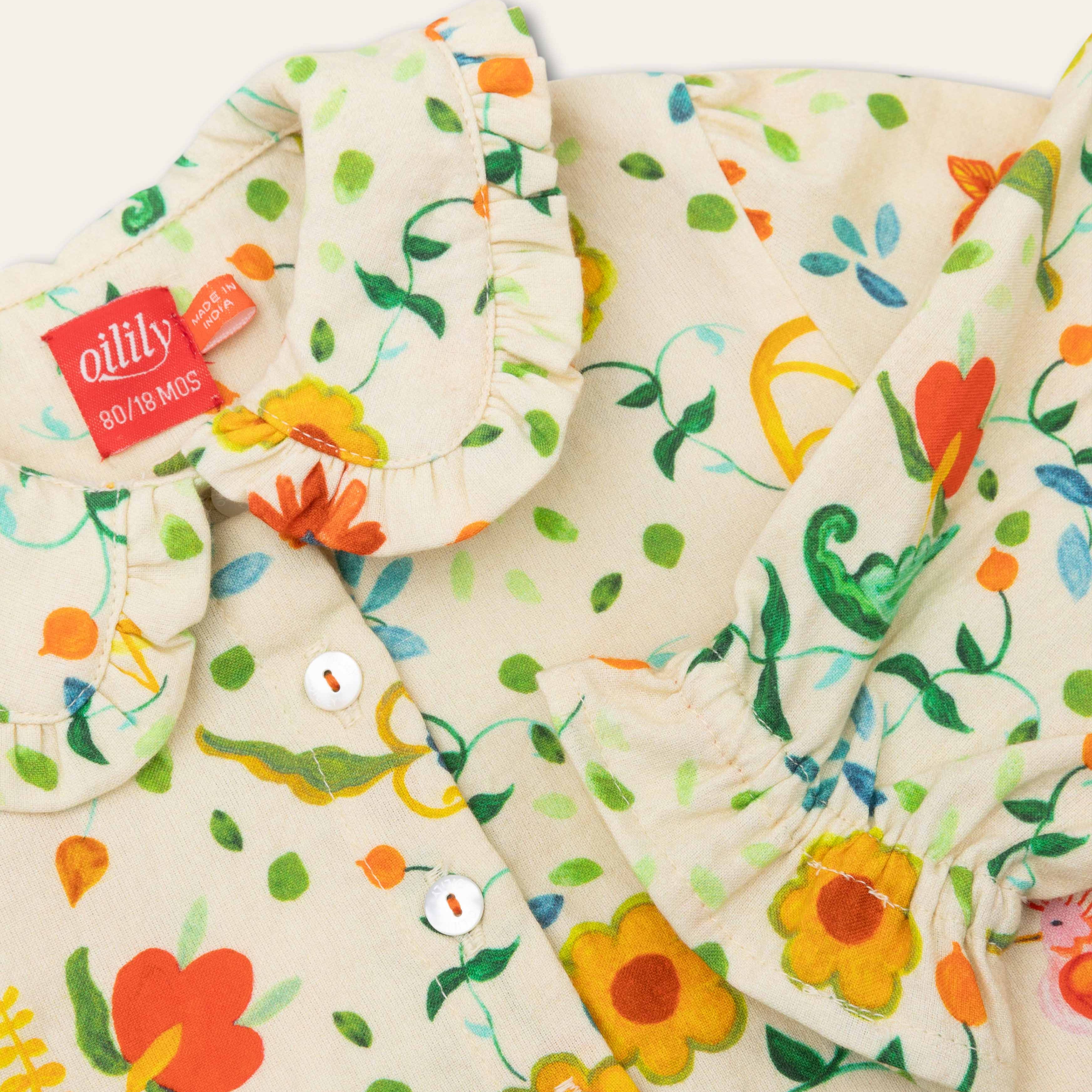 Girl's Oilily Bridget Wheat Multi Blouse