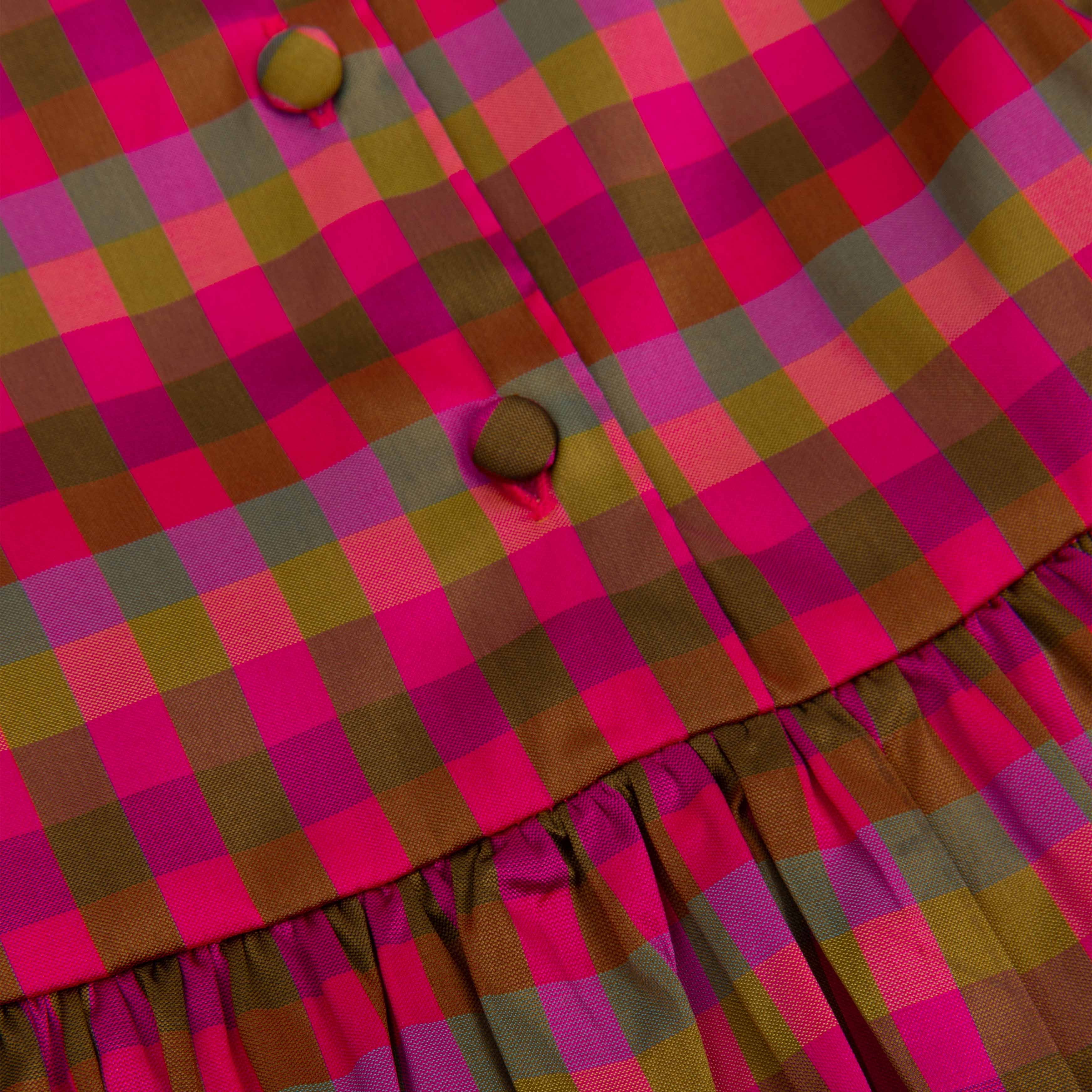 Girl's Oiliy Duchess Multi Taffeta Check Dress