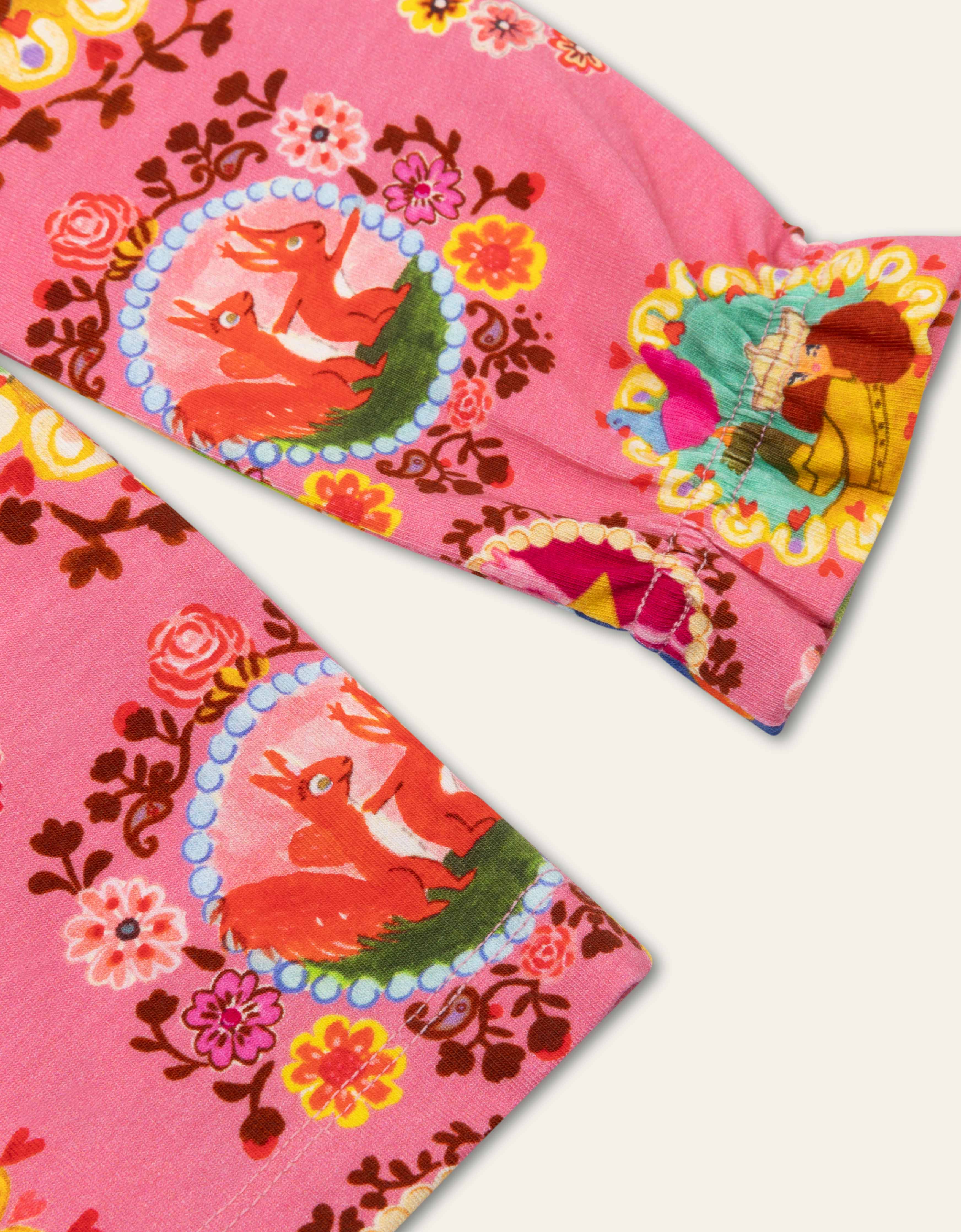 Girl's Oilily Pink Frames Print Tee