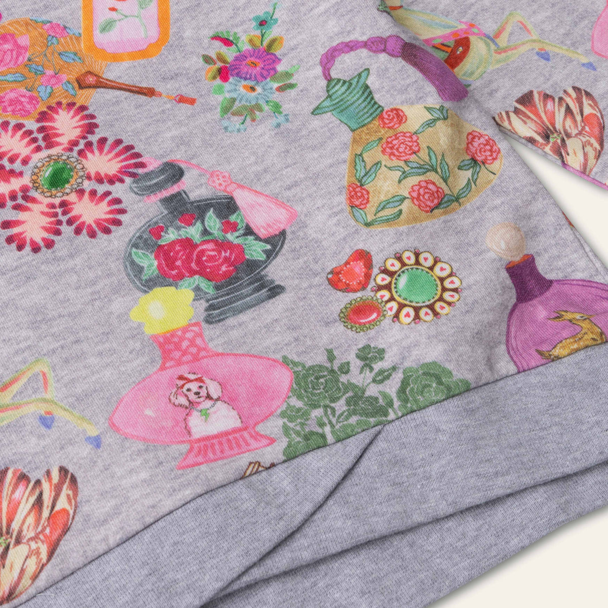 Girl's Oilily Gray Heuruex Paris Print Sweatshirt