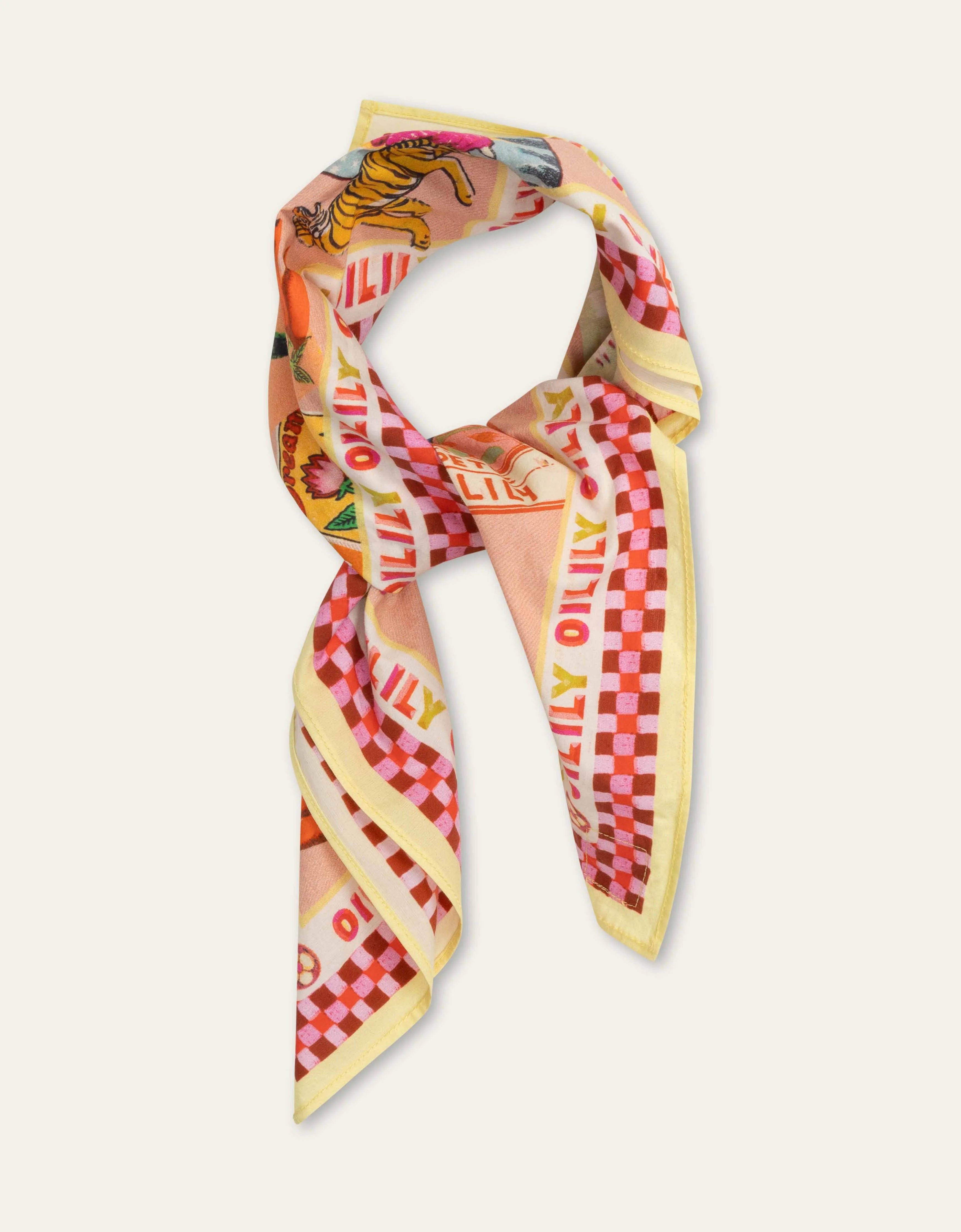 Oilily PInk Multi Patch Scarf