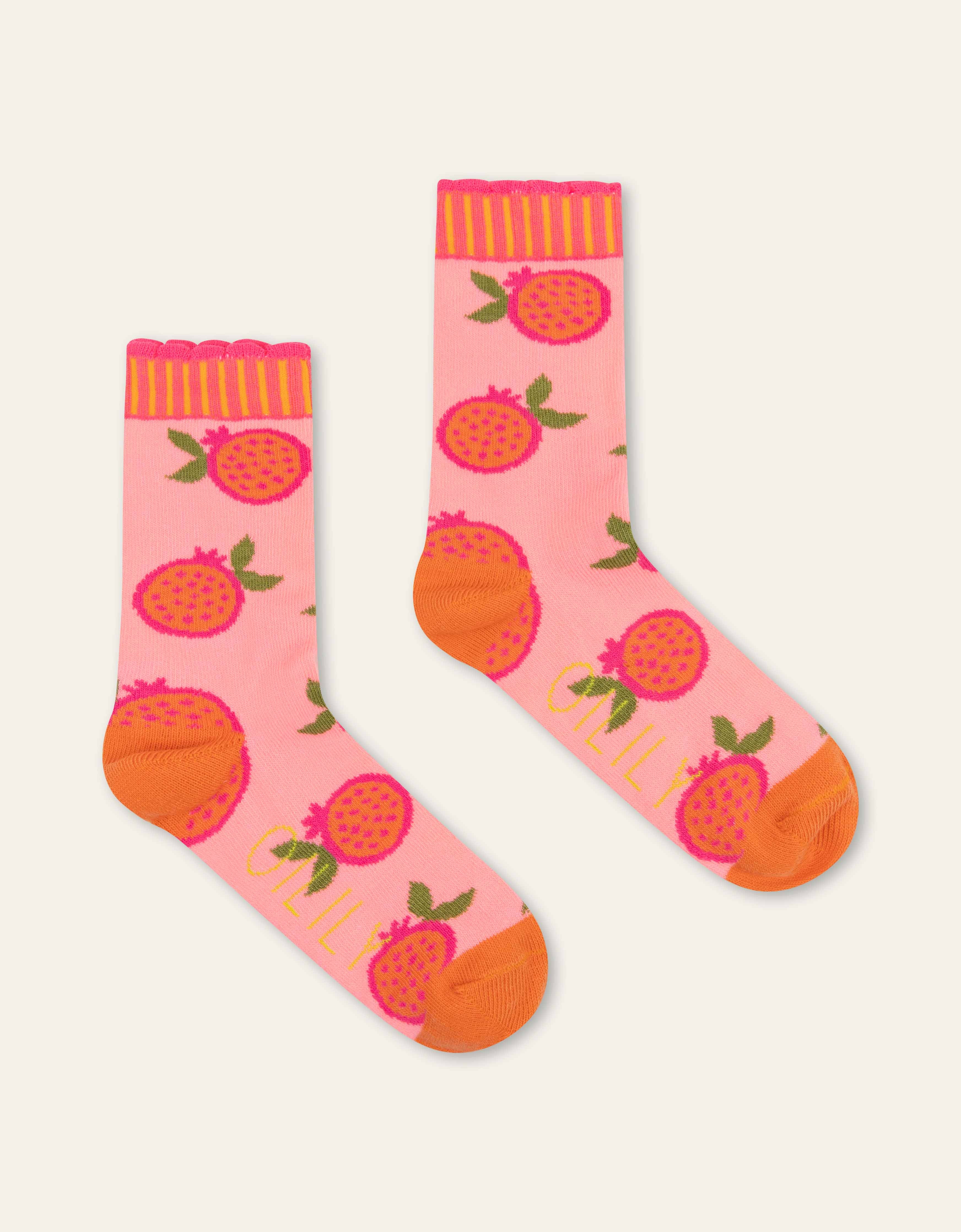 OIlily Girl's Sweet Pink Calf Socks