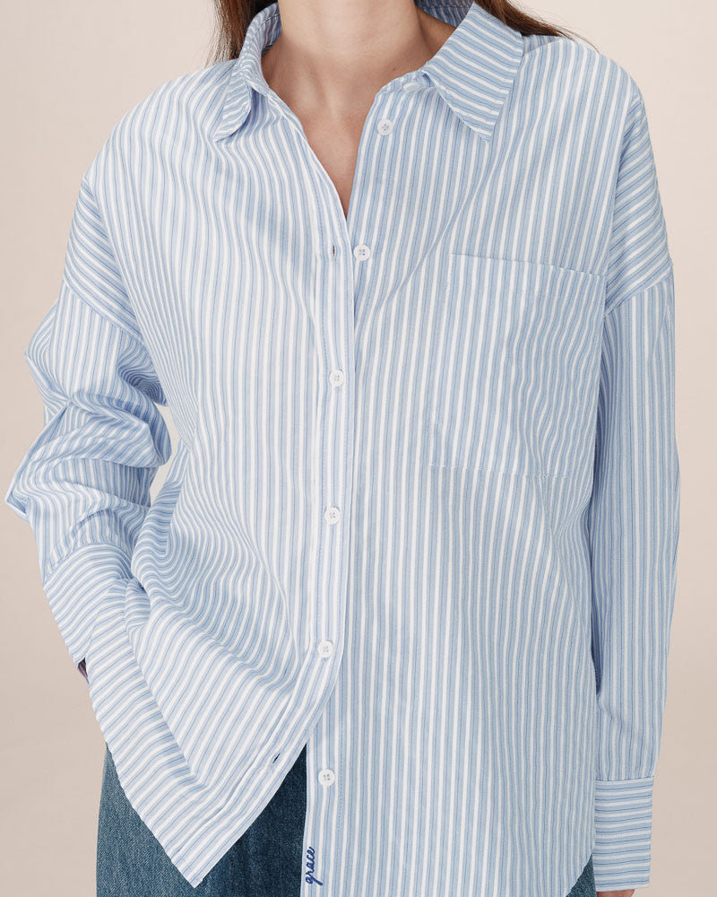 Sully Blue Stripe Oversize Shirt