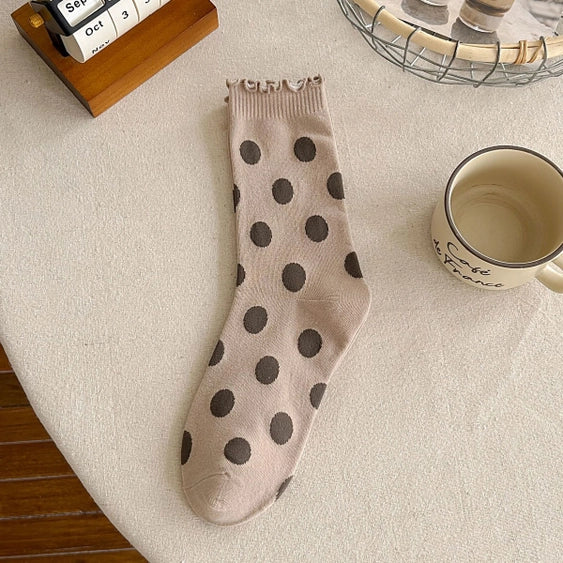 Polka dot Mid Calf Sock